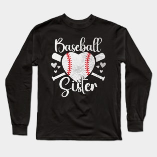 Baseball Sister Toddler Baby Baseball Player Long Sleeve T-Shirt